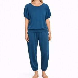 The GREAT college sweatshirt and pants size 2 medium teal blue set